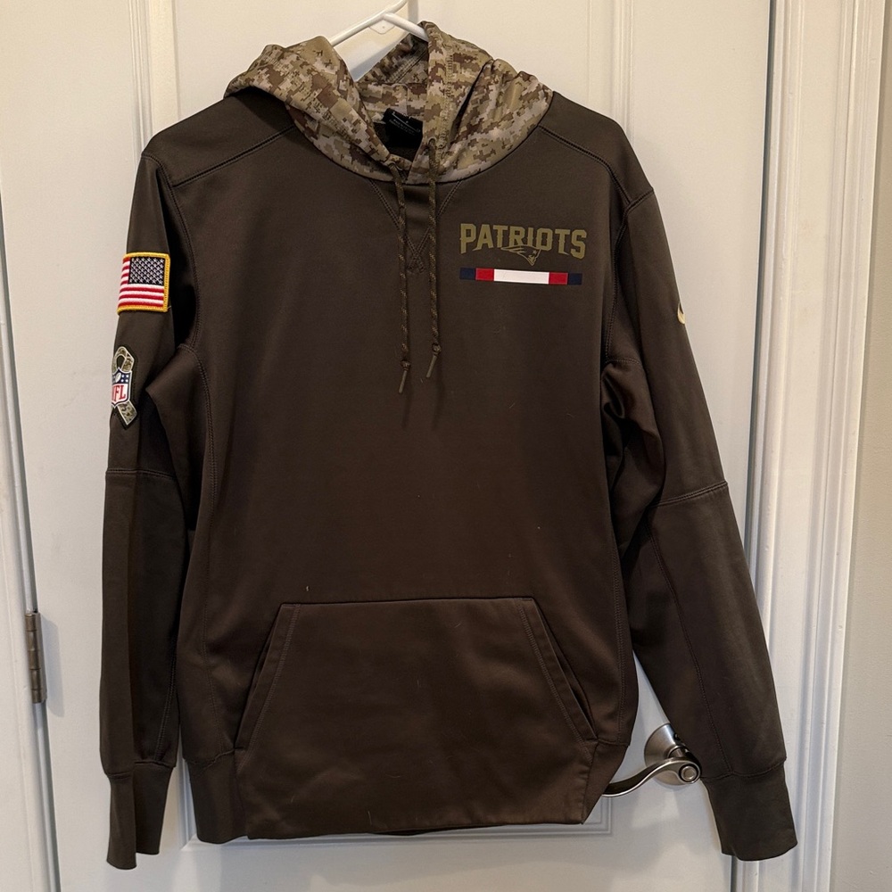 Nike Men's Brown Patriots Bomber Jacket